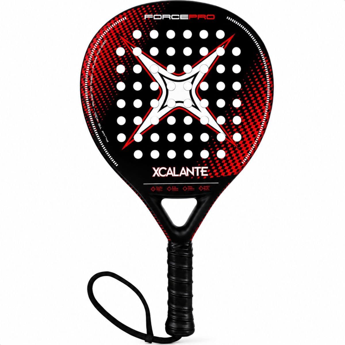 Raquete de padel Forcepro Vermelha e Preta Xcalante - X4013