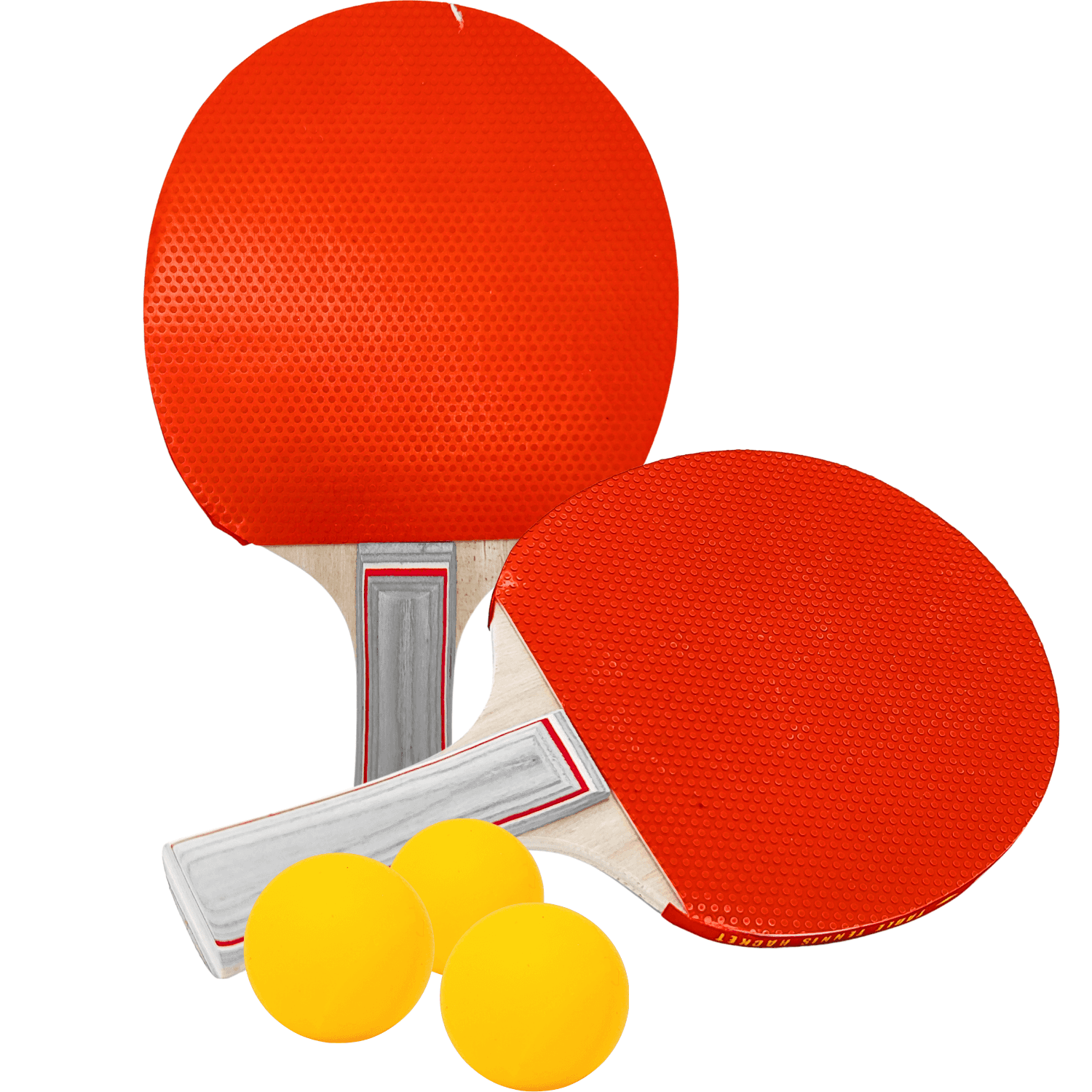 Kit 2 Raquetes de Tênis de Mesa com 3 Bolinhas ME-E002