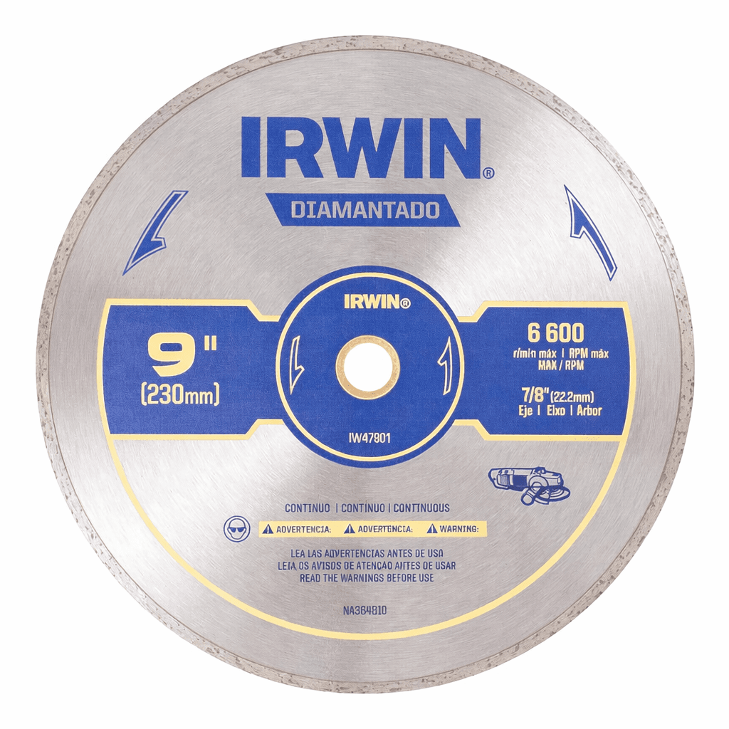 Disco Diamantado Contínuo 230 mm 2,5 mm 9' x 7/8' Irwin - IW47901