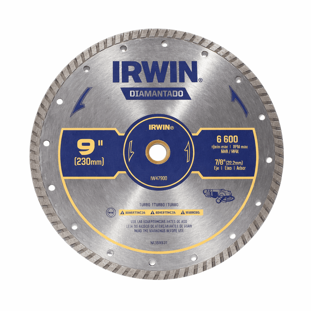 Disco  Diamantado Turbo 230 mm 2,5 mm 9' x 7/8' Irwin - IW47900