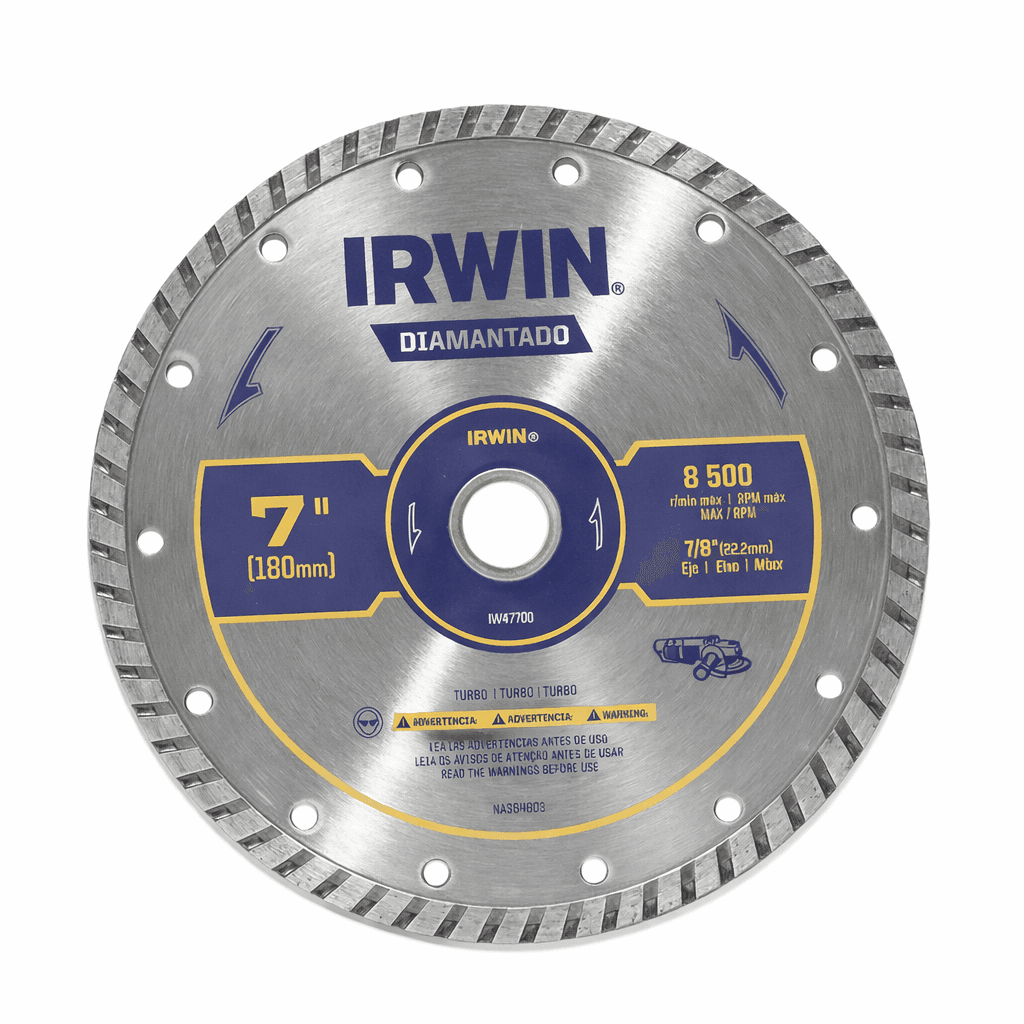 Disco  Diamantado Turbo 180 mm 2 mm 7' x 7/8' Irwin - IW47700