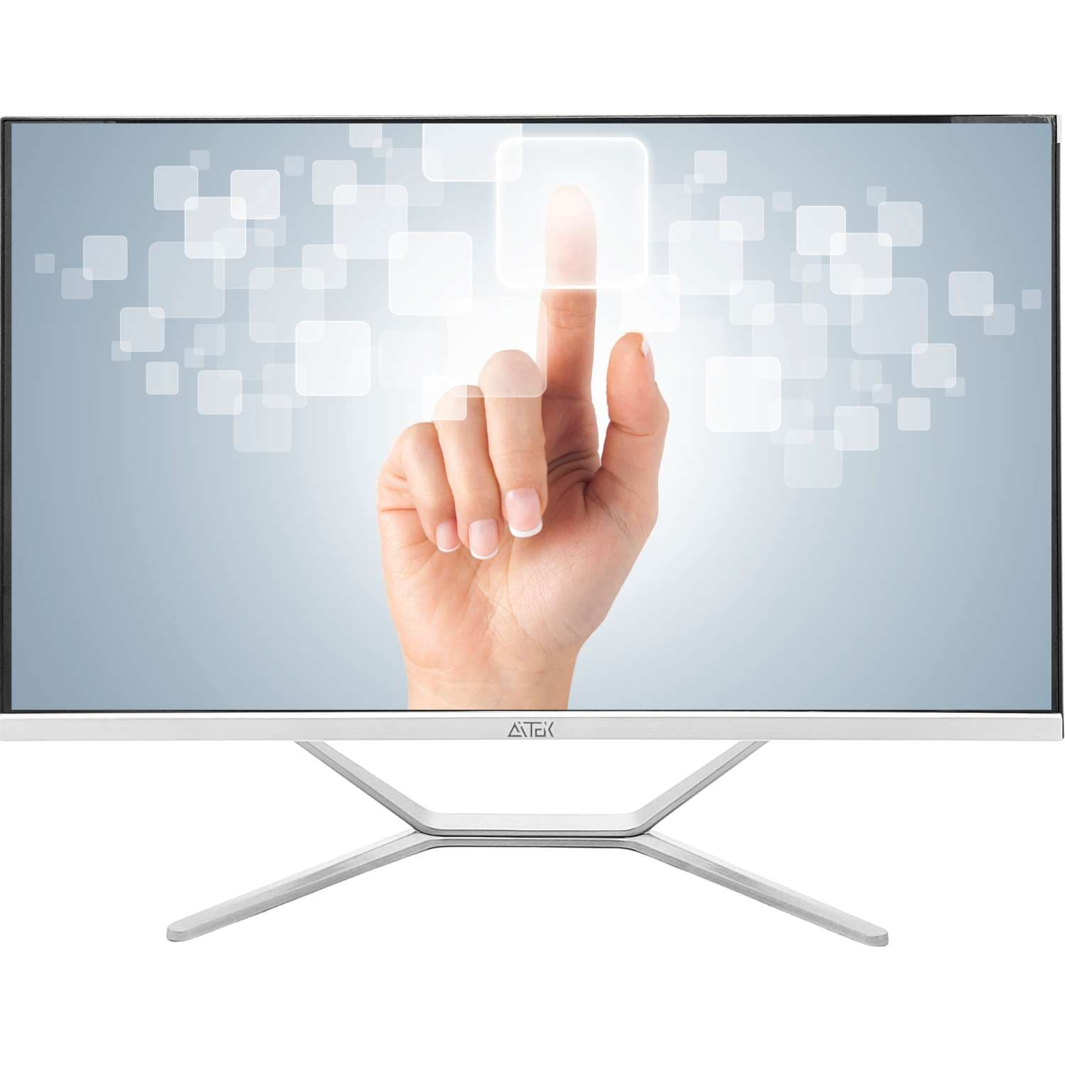 Computador All-In-One 23.8´´ Touchscreen i5 Aitek  + Kit Teclado e Mouse Sem Fio Branco Aitek + Webcam Aitek