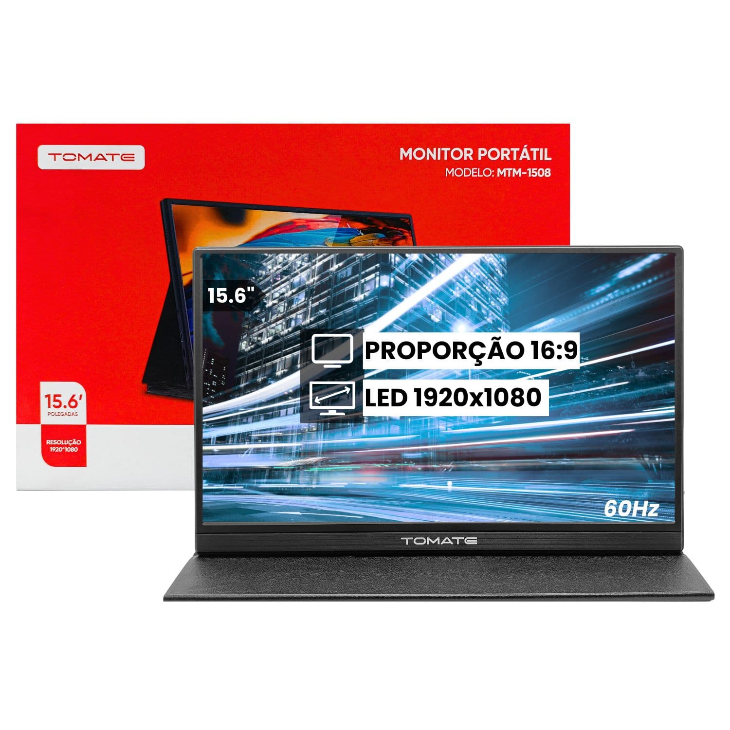 Monitor Portátil 15.6" Tomate - MTM-1508