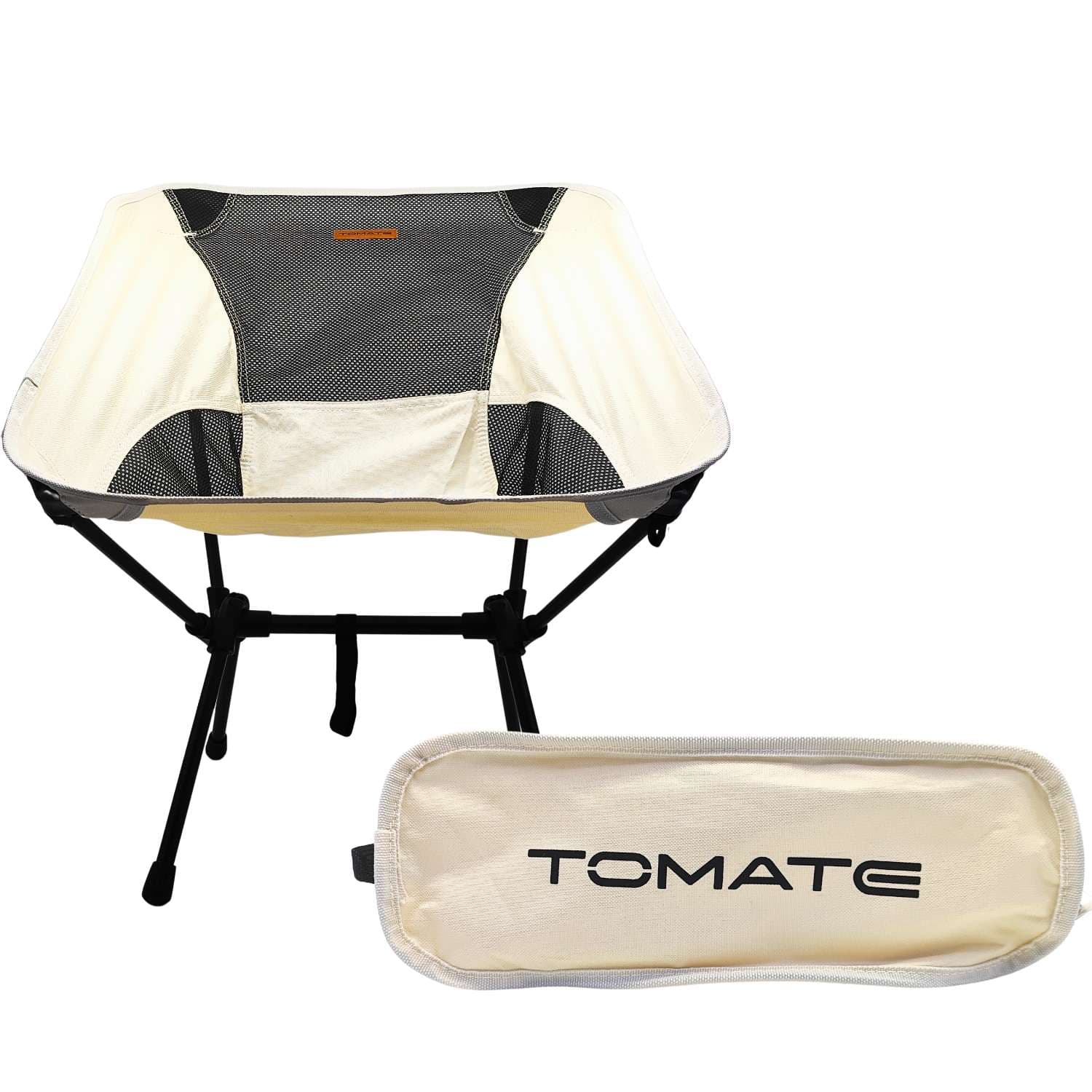 Cadeira Dobrável Portátil com Bolsa Branco - MCC-P002