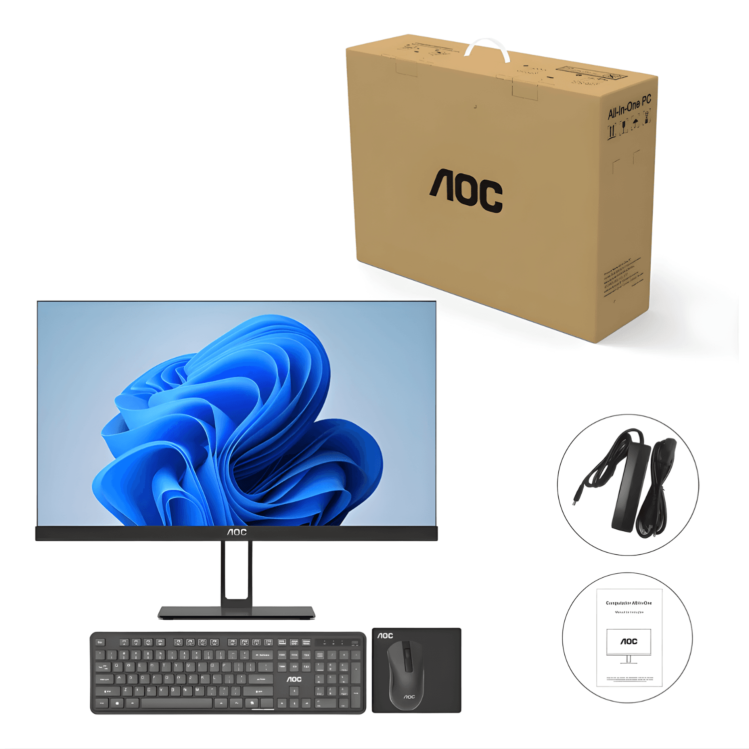 Computador All-In-One Pc 27" 512Gb SSD Preto AOC - D-A271512
