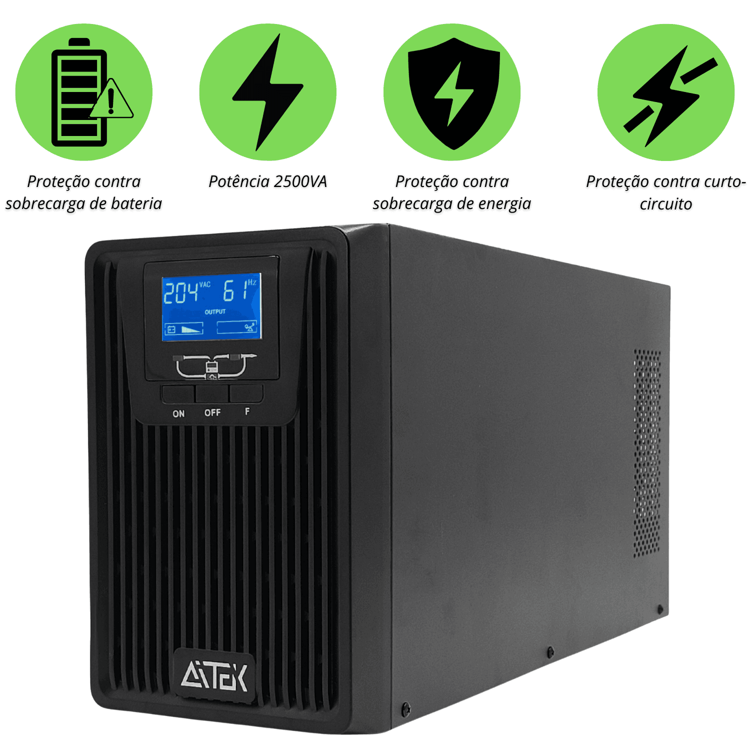 No-Break Senoidal Puro 2500VA 220V AITEK - ANB-OL2500P