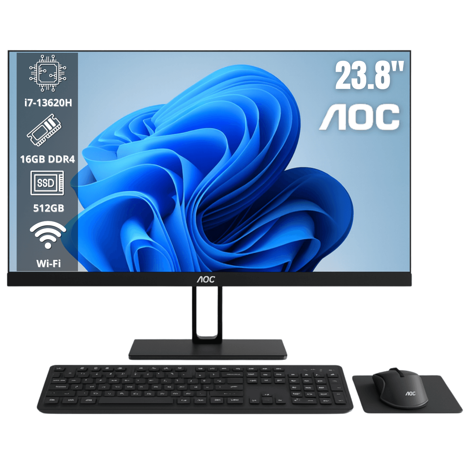 Computador All-In-One 23.8" Intel Core i7 AOC - D-241713