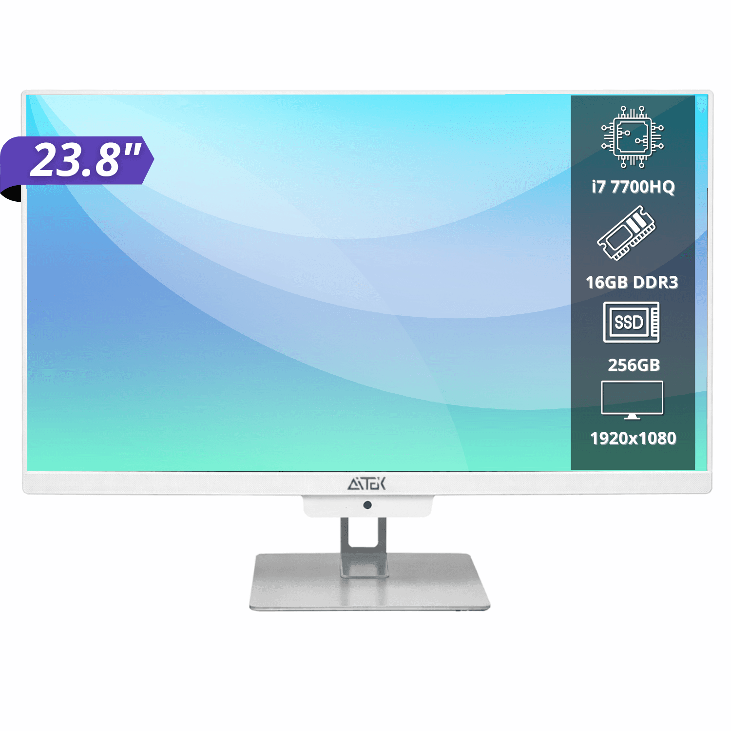 Computador 23.8" All-In-One Branco Aitek - AIO-24077W