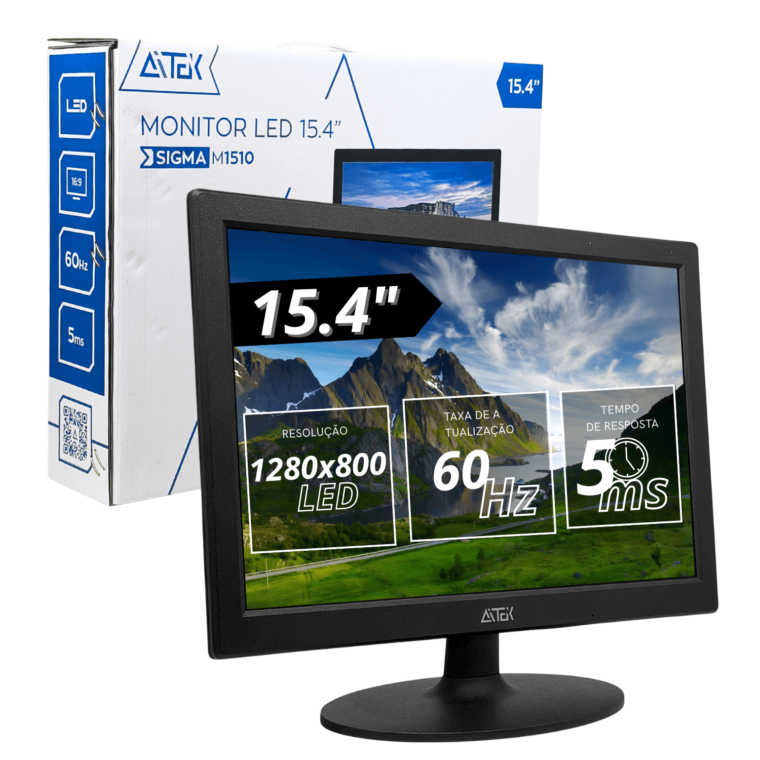 Monitor Led 15.4" Aitek - SIGMA-M1510