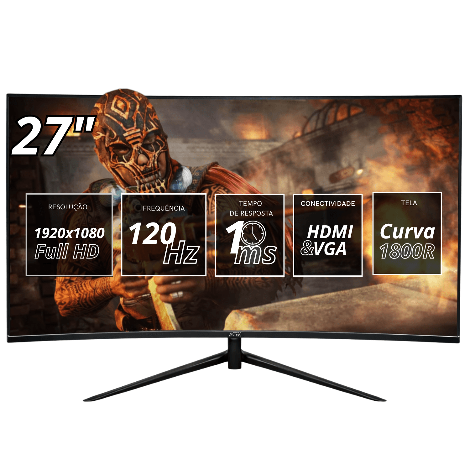Monitor Curvo 27" Aitek -  DELTA-M2711AC