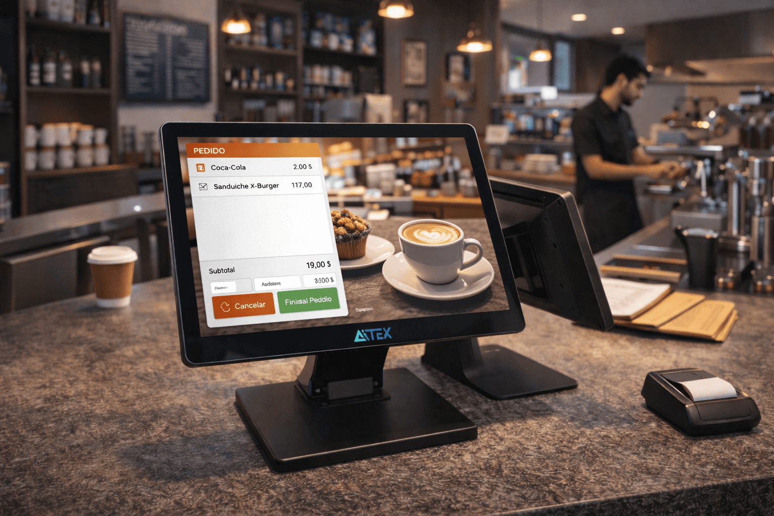 Monitor Led 15.6 Touchscreen Ponto de Venda Aitek - AIO-P1581, imagem 1