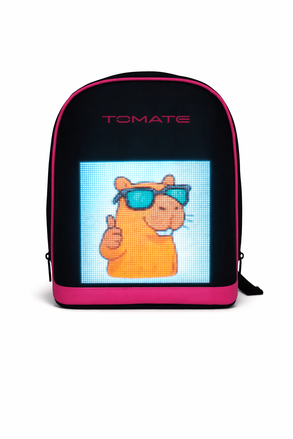 Mochila Com Led Personalizavel Rosa Tomate - MM-001