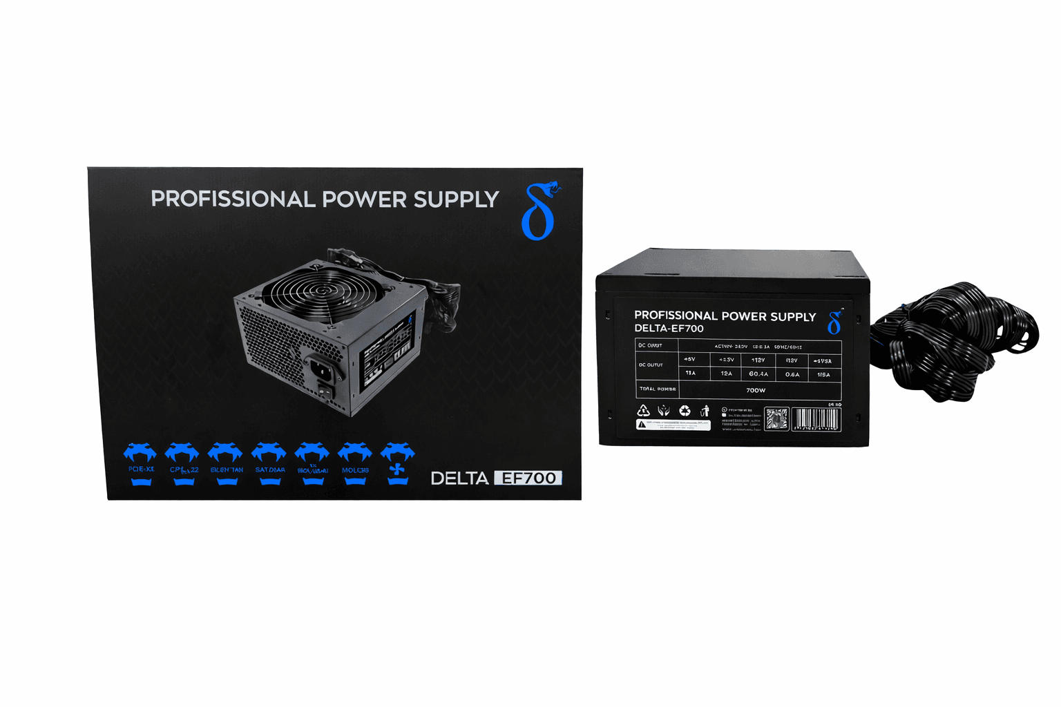 Fonte de Alimentação Profissional 700w Aitek - DELTA-EF700