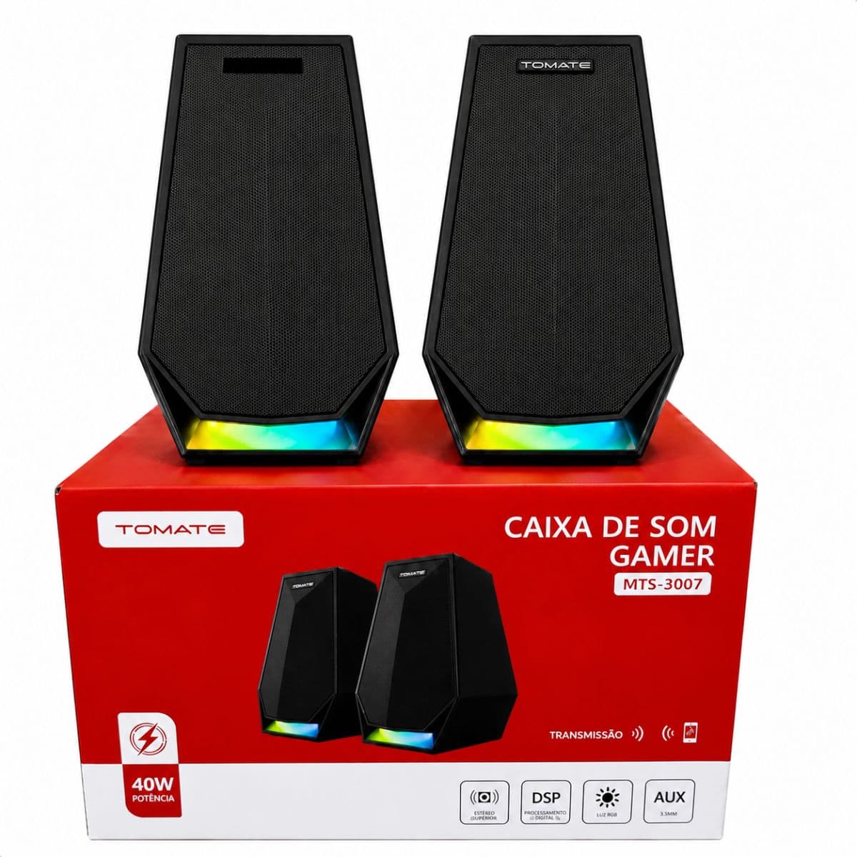 Caixa de Som Gamer 40w Preto Tomate - MTS-3007, imagem 1