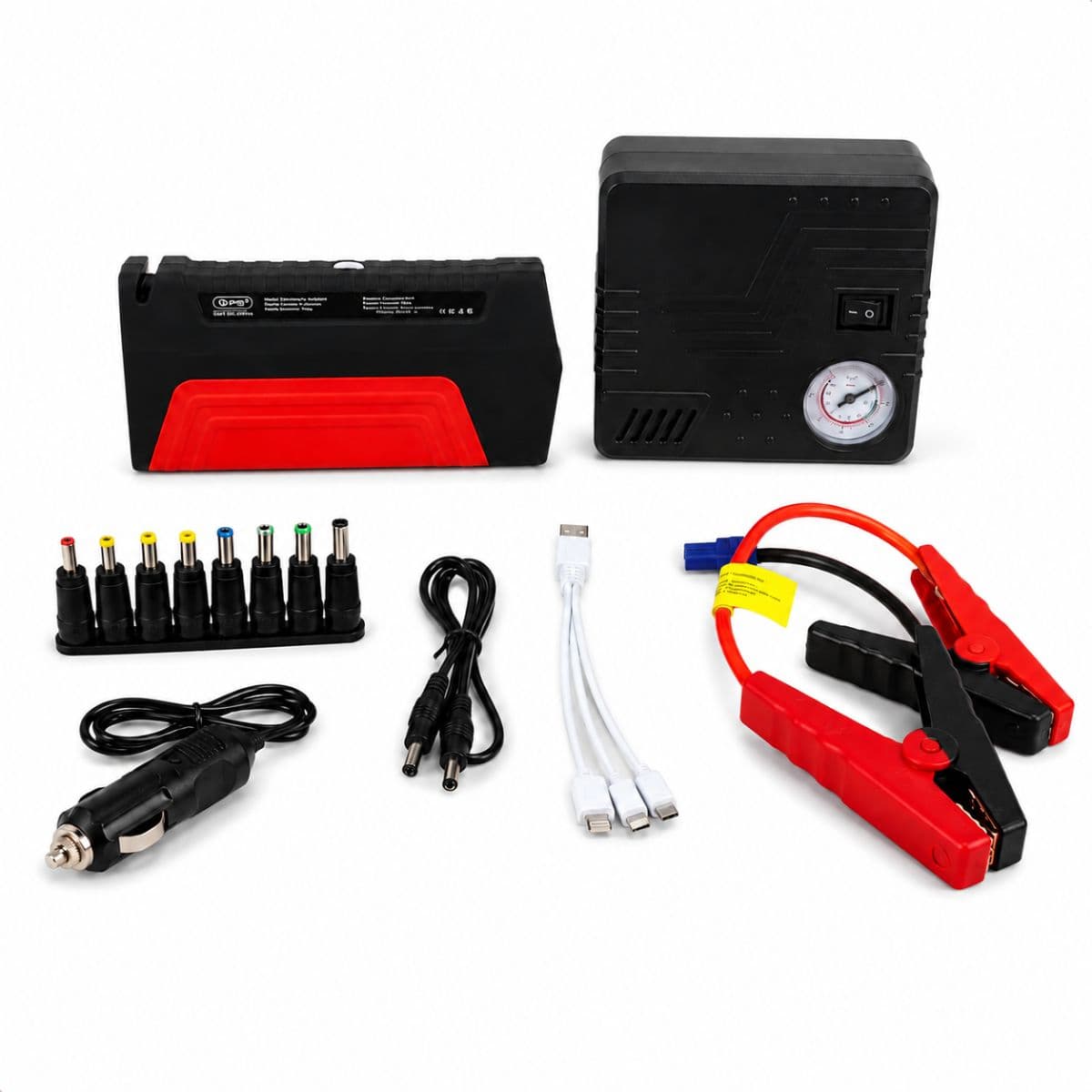 Auxiliar de Partida Multifuncional 12800mAh Vermelho Knup - KP-TC07A+, imagem 1