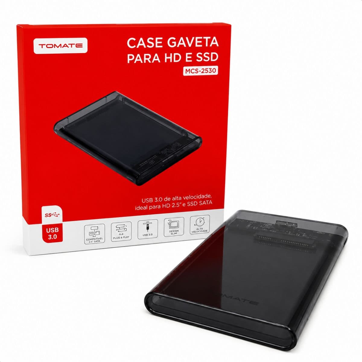 Case Gaveta Para HD e SSD Preto Tomate - MCS-2530