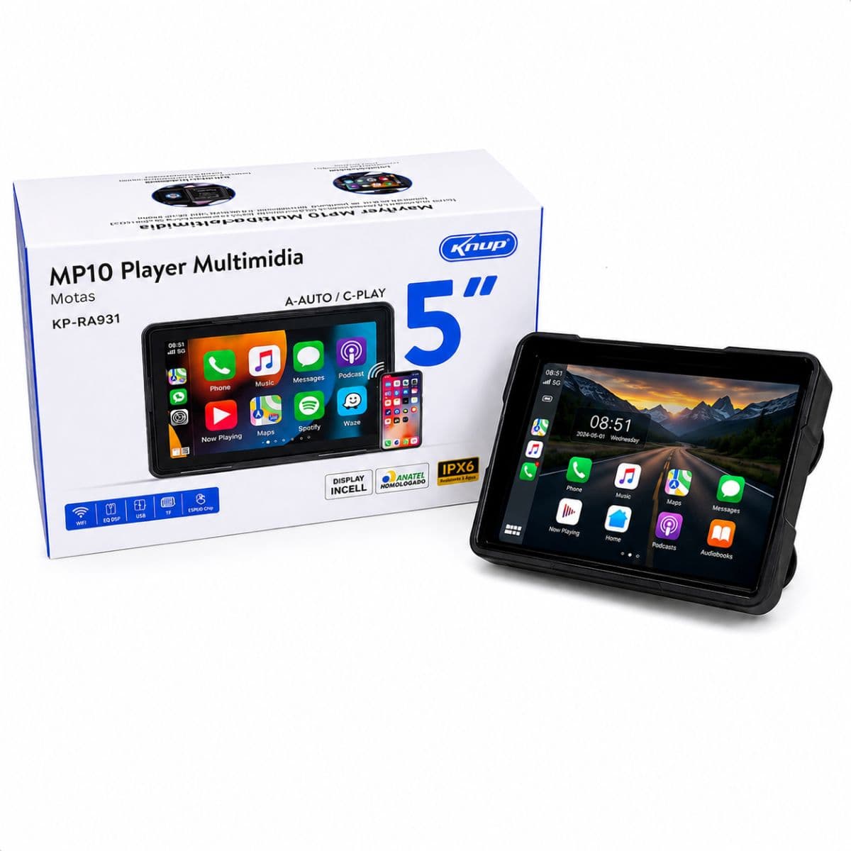 MP10 Player Multimidia Para Moto Knup - KP-RA931, imagem 1