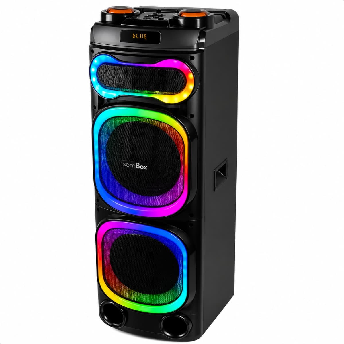 Caixa de Som Amplificada Rgb 300w RMS SomBox - D-XK1223