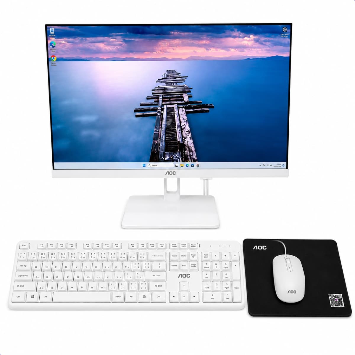 Computador All-In-One Pc 23.8" i5 128Gb SSD + 500Gb HDD Branco AOC - D-A241512