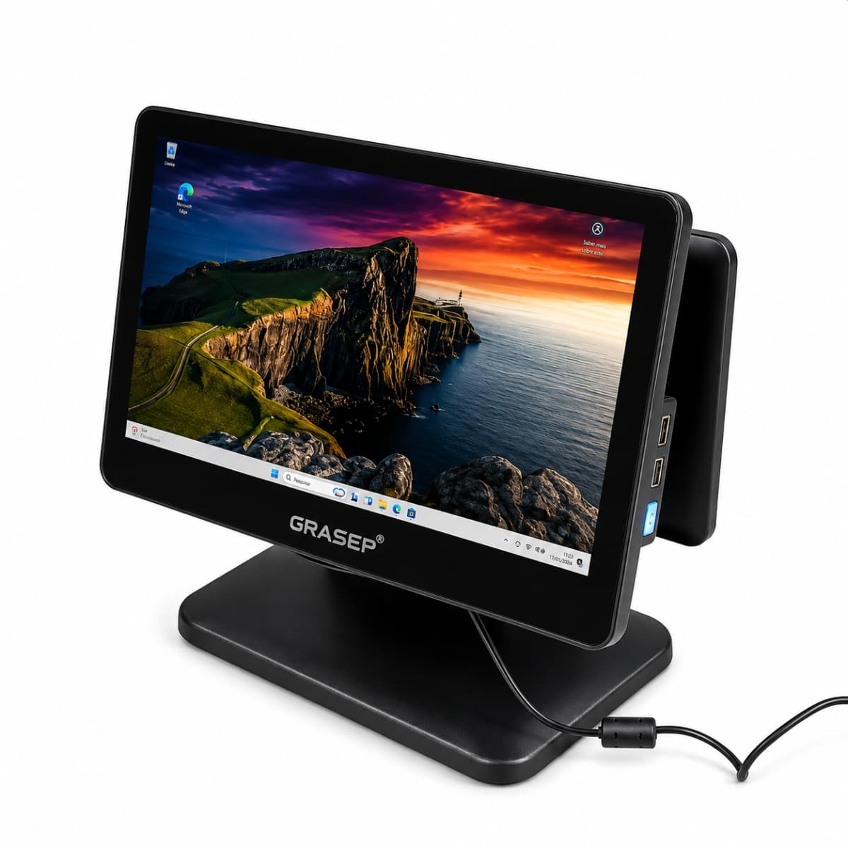 Maquina de Caixa Registradora Tela Dupla 15.6" Grasep - D-SY01