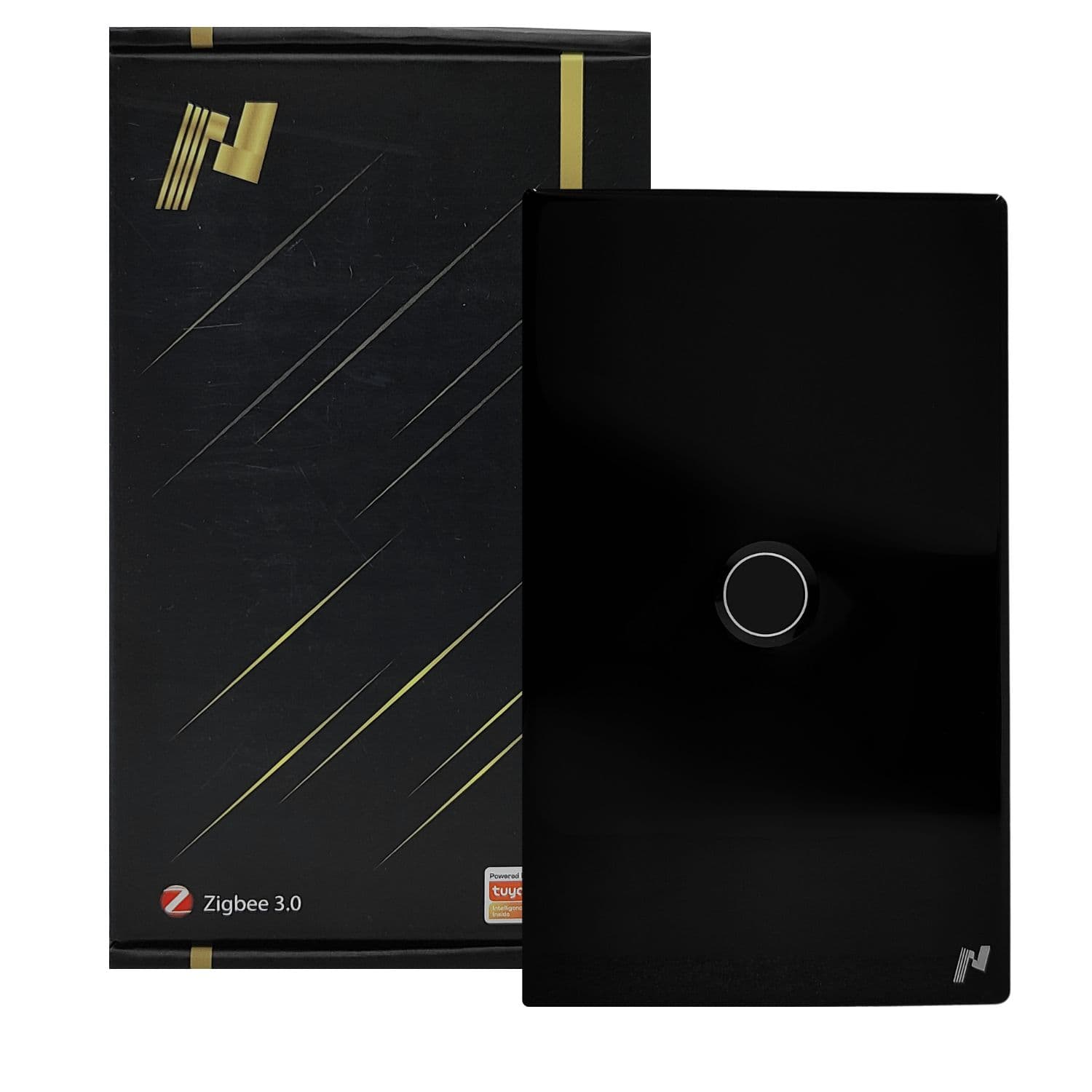 Interruptor Touch Zigbee 1 Botão Preto Novadigital Business - NZTS-US1-B, imagem 1
