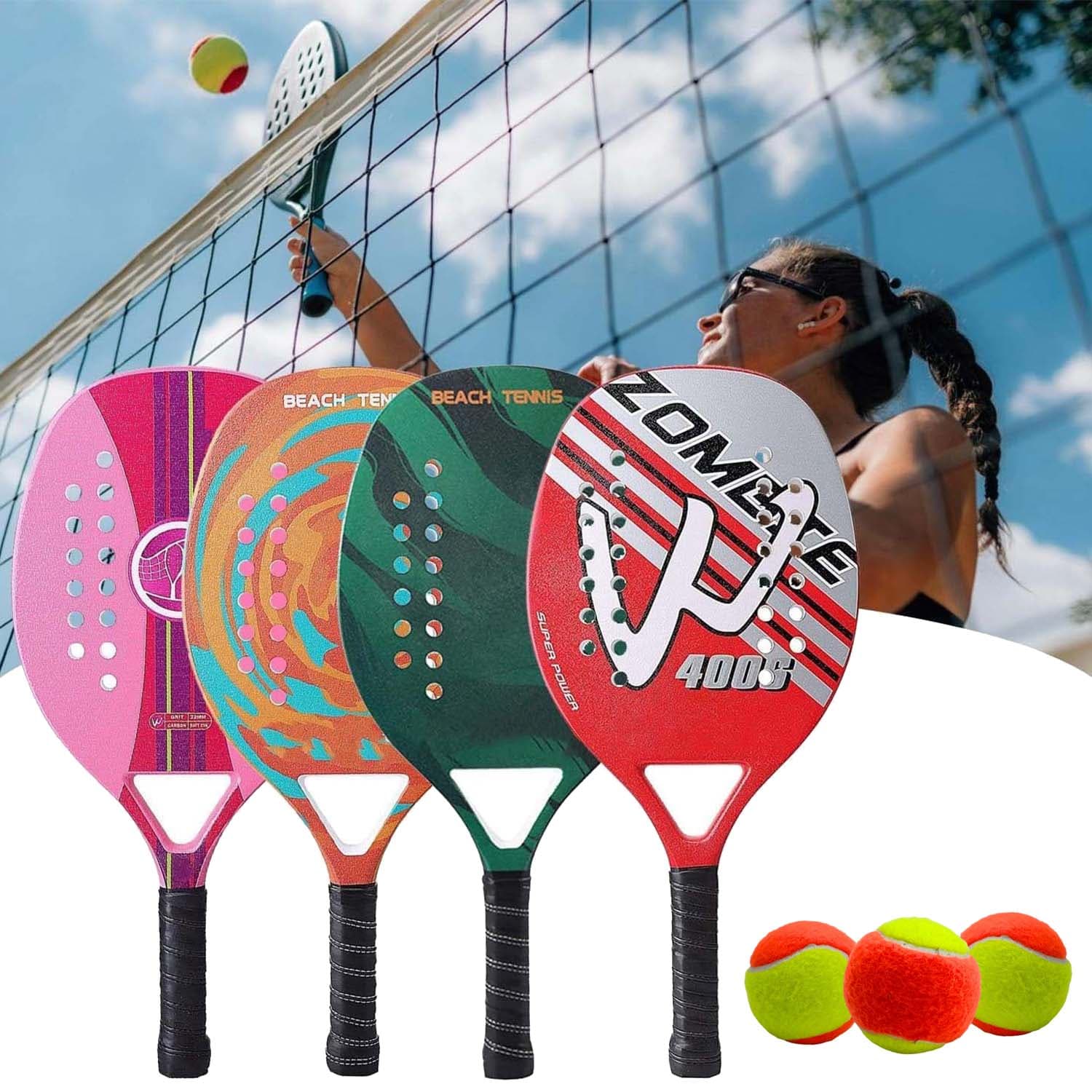 Raquete Beach Tenis Sortida + 3 bolas de beach tennis