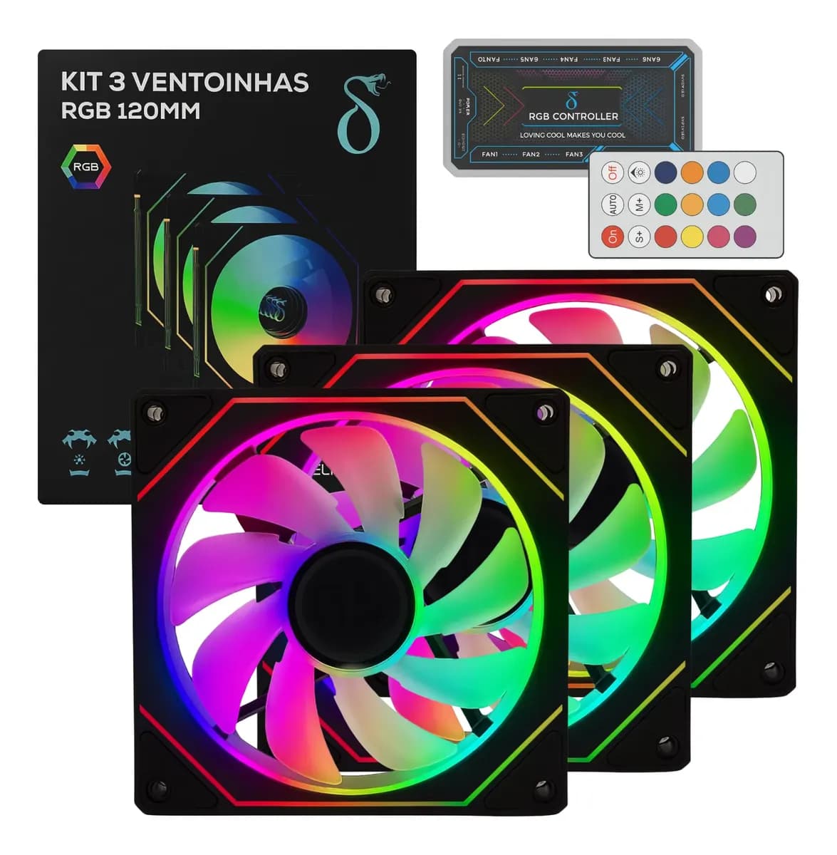 Kit Cooler 3 unidades RBG AITEK - DELTA-C1263P