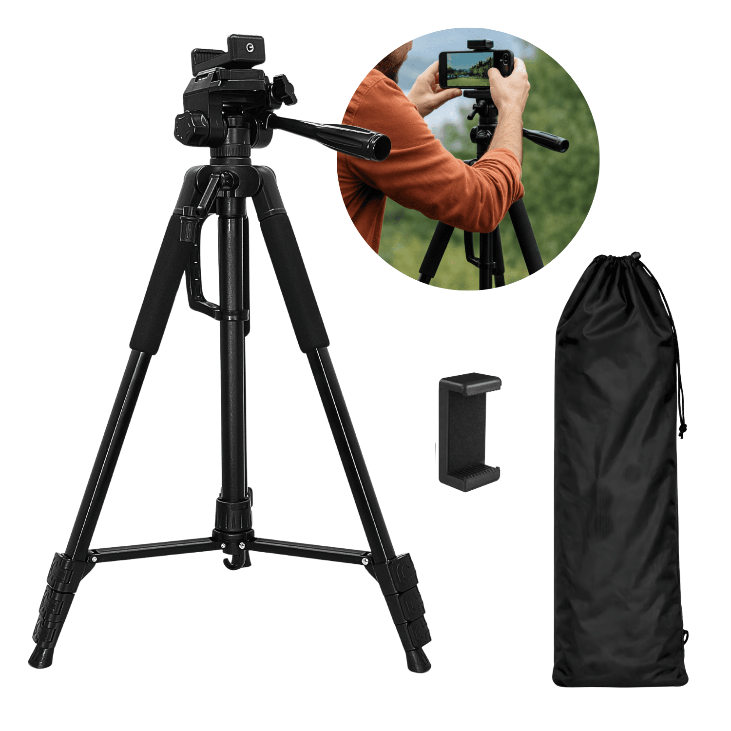 KIT 02 UND Tripé Profissional 1,8 Metros Star Import - F-180T