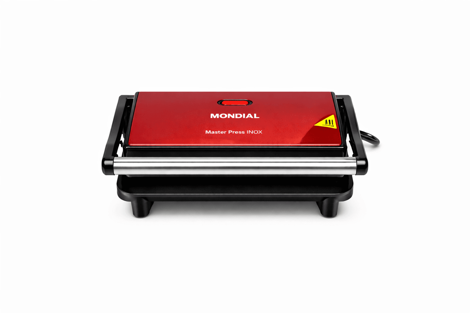 Grill Sanduicheira Mondial Master Press Inox Red 2 em 1 Antiaderente PG-01, imagem 1