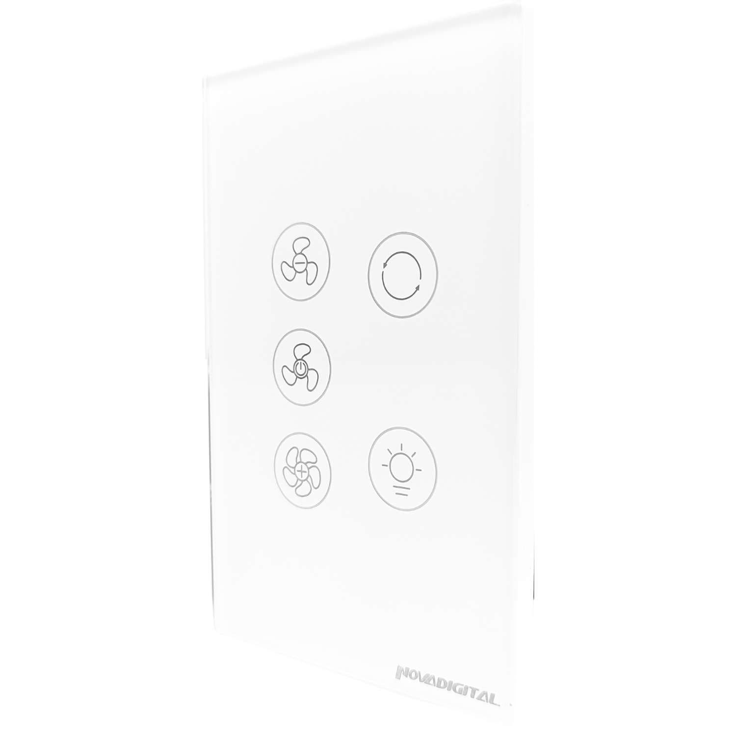Interruptor Para Ventilador Touch Branco 4x2 Wifi - VLK-W, imagem 1