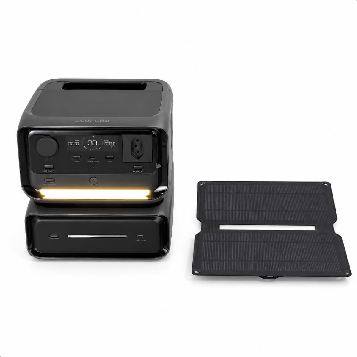 Gerador de Energia Portátil River 3 Plus EcoFlow 127V +River 3 Plus smart bateria extra + Painel Solar