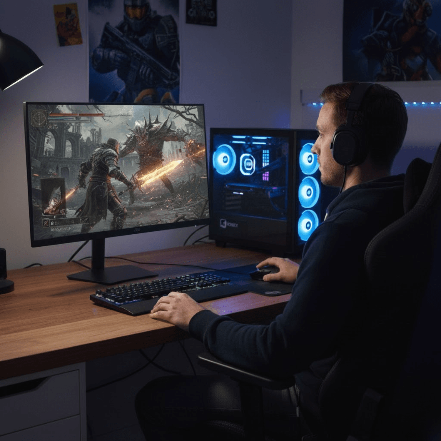 kit Monitor Gamer 32 Touchscreen 100Hz Aitek - DELTA-MT3220A PRO - Aitek+Mini Pc Portátil Aitek - AMP-8000 - Aitek, imagem 1
