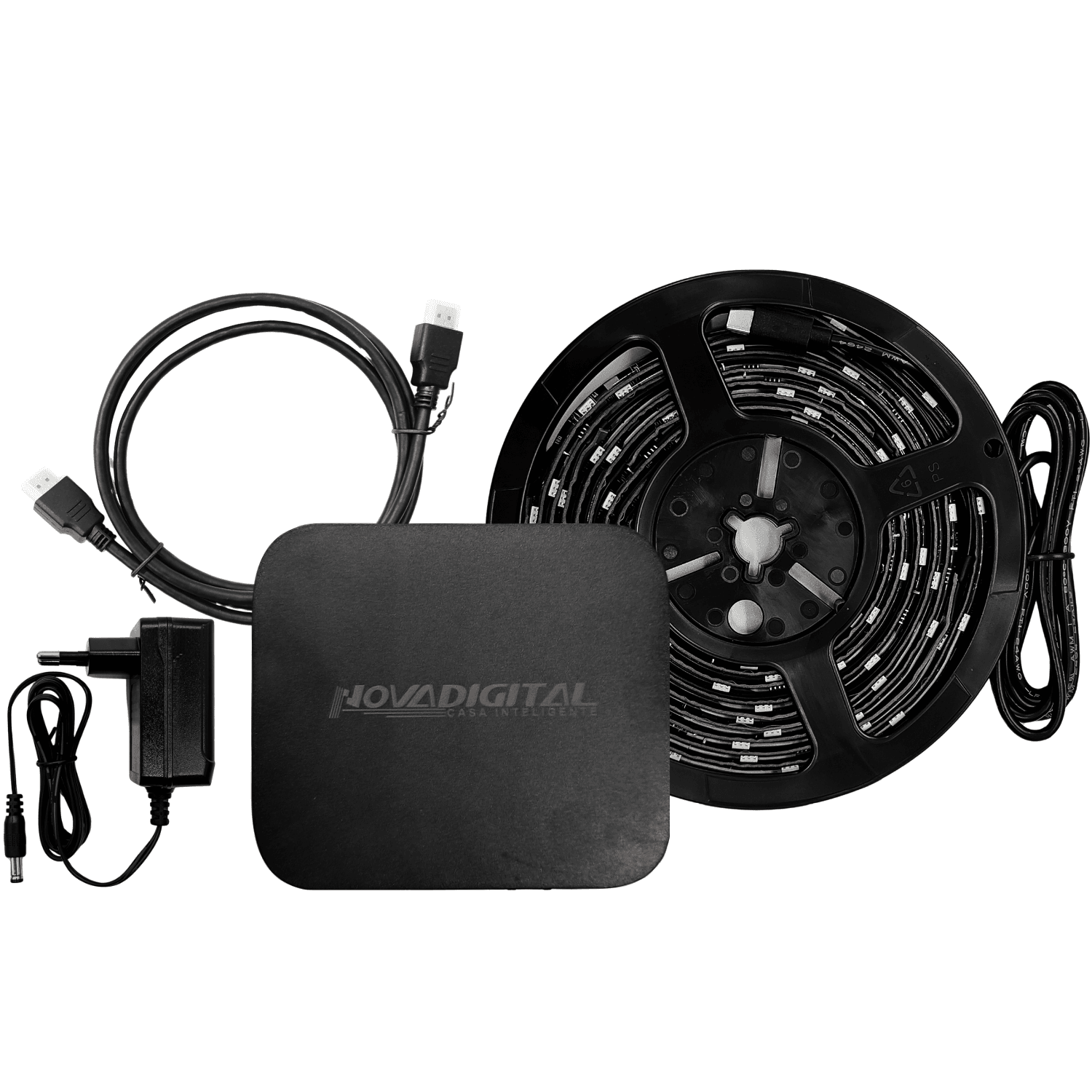 Kit Fita Led Inteligente Wi-Fi Ambilight 3.8m 55 a 65 Polegadas Novadigital CLW-STV, imagem 1
