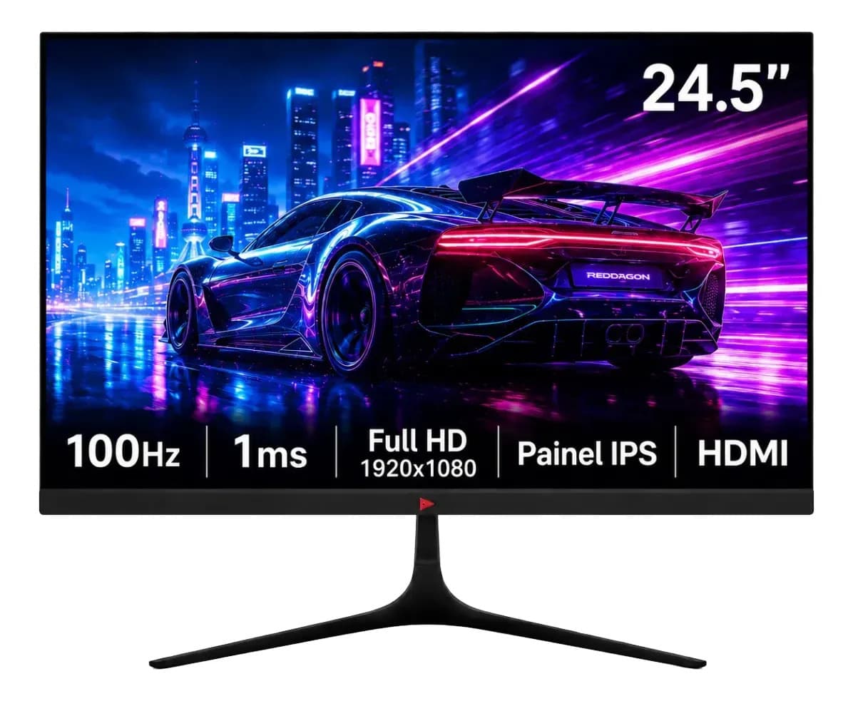 Monitor Gamer Grasep 24.5 Full HD 180Hz 1ms LED HDMI/DP D-245G, imagem 1